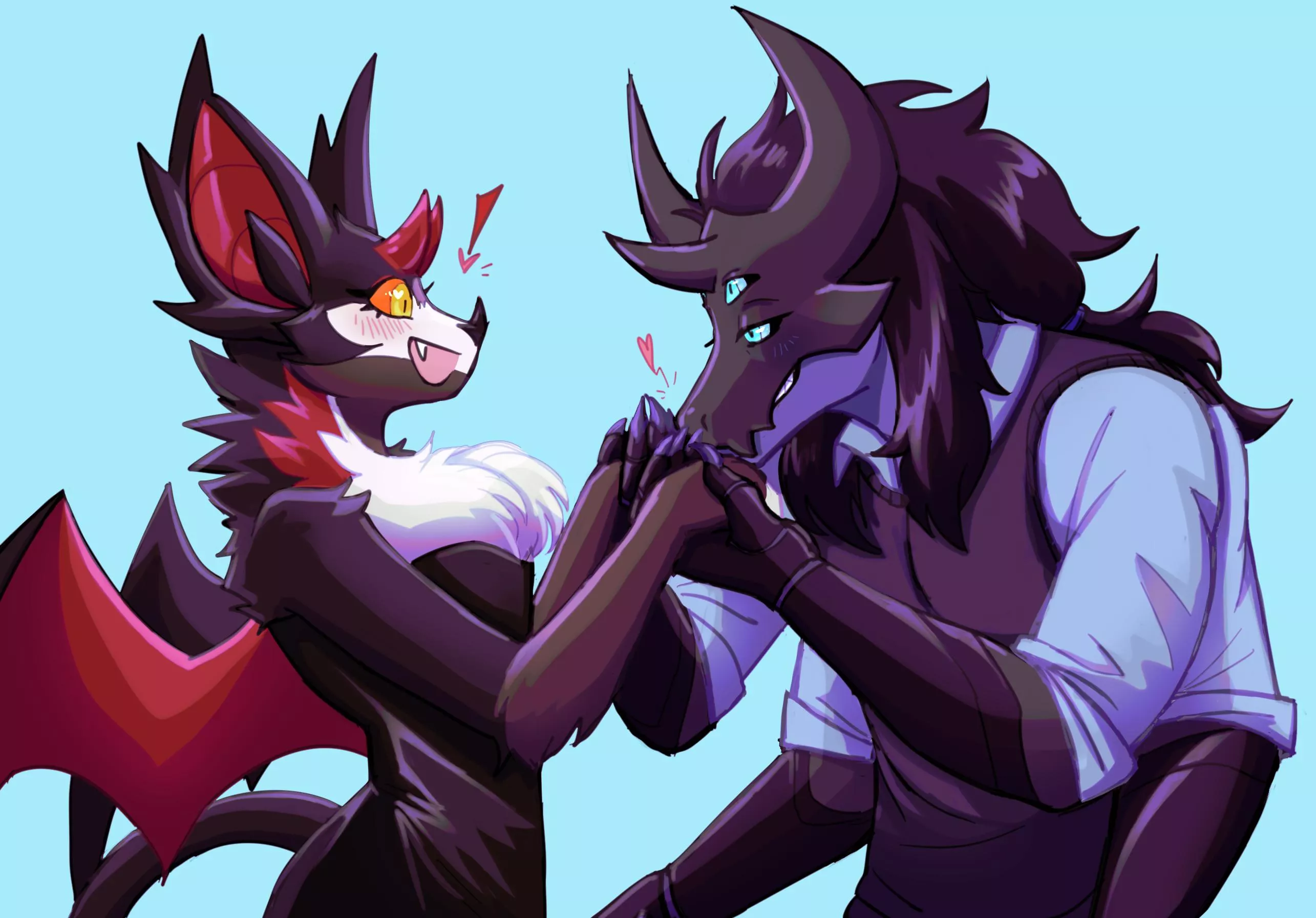 Nox and their bf Scias! (art by me!)