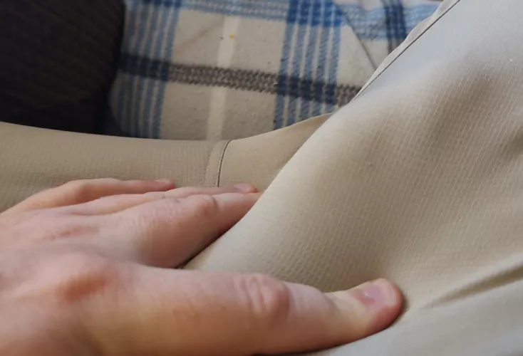 Sneaky dick print in the living room