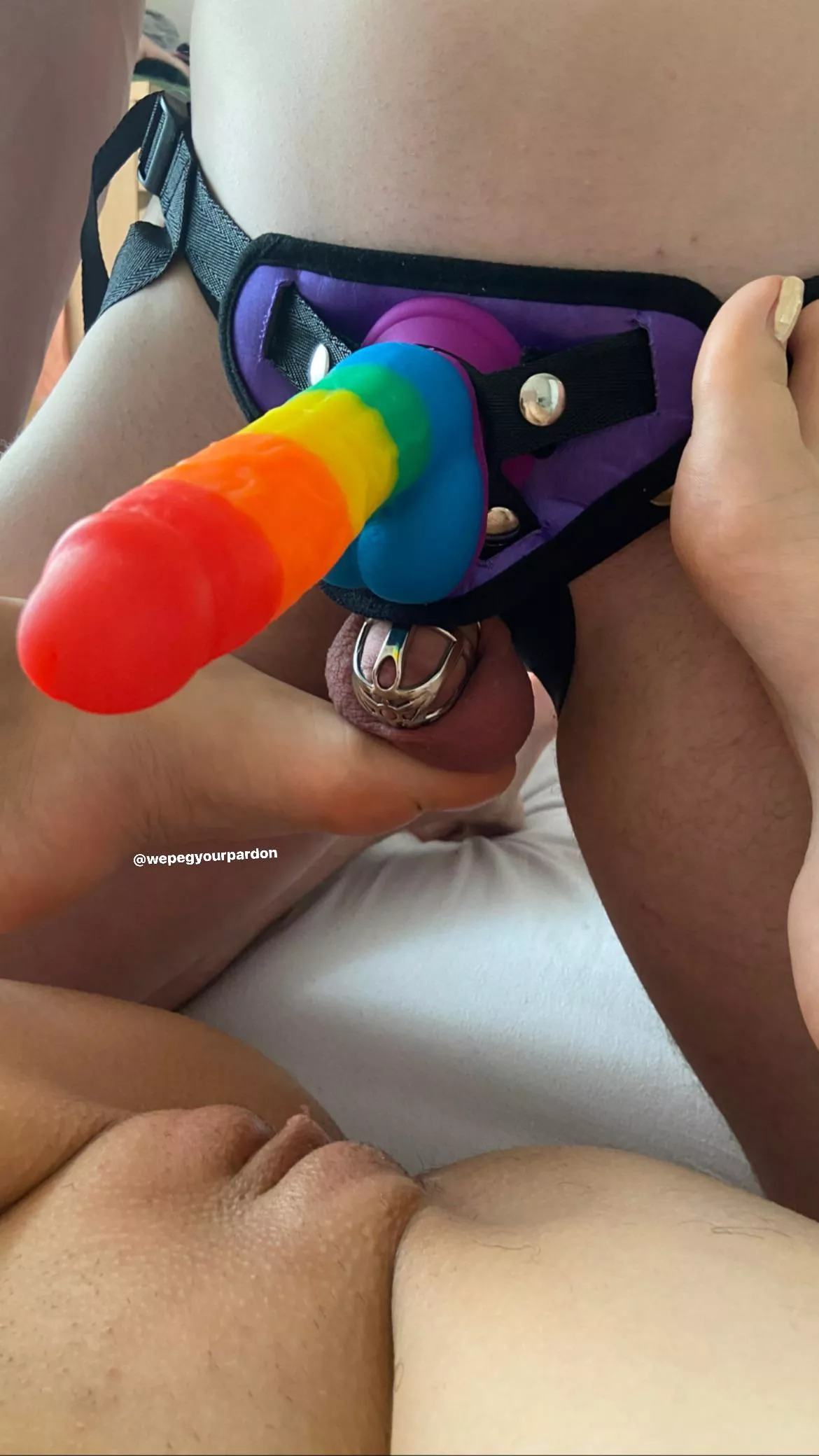 The only time he gets to feel like a man…well not exactly “feel” [domme]