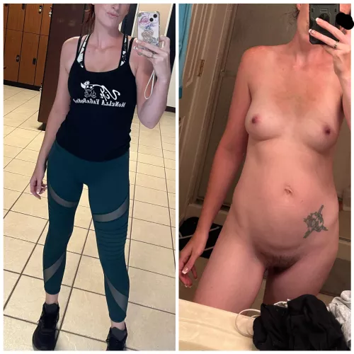 Do you prefer the pre or post gym selfie..