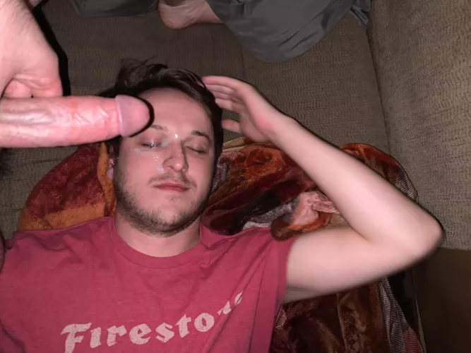 I swear he aims for my eye