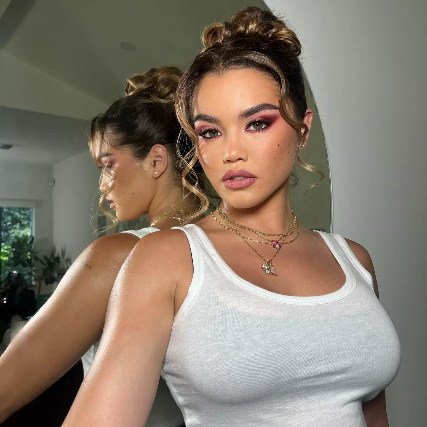 Not extremely busty, but still busty enough for this sub