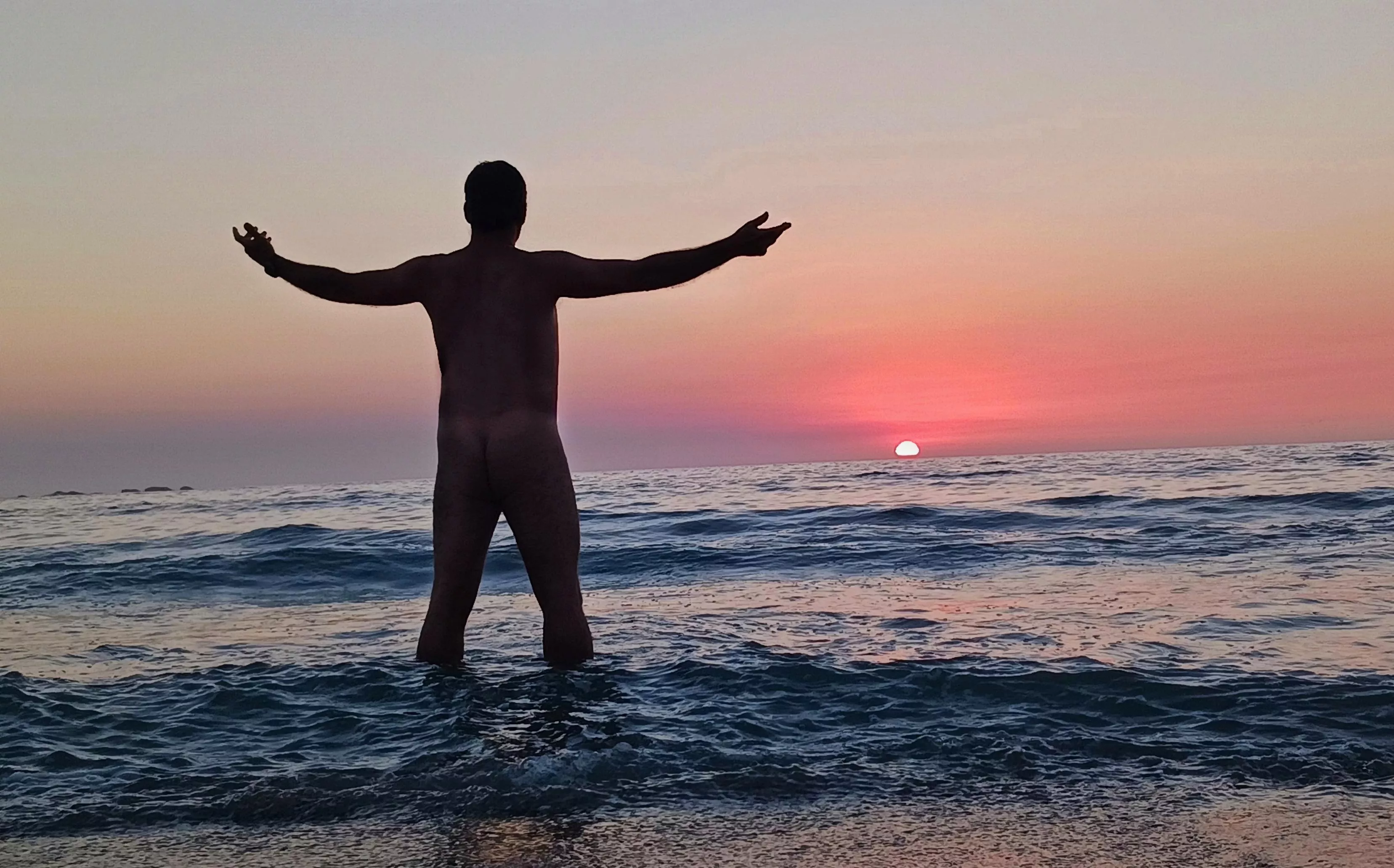 Nudist sunset colors