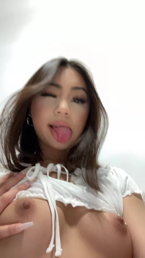 Petite Korean girl look especially cute