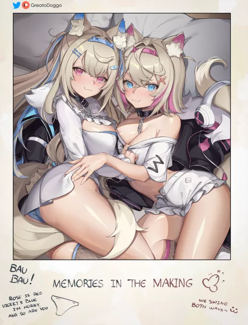 Polaroid session with Fuwamoco (GreatoDoggo)