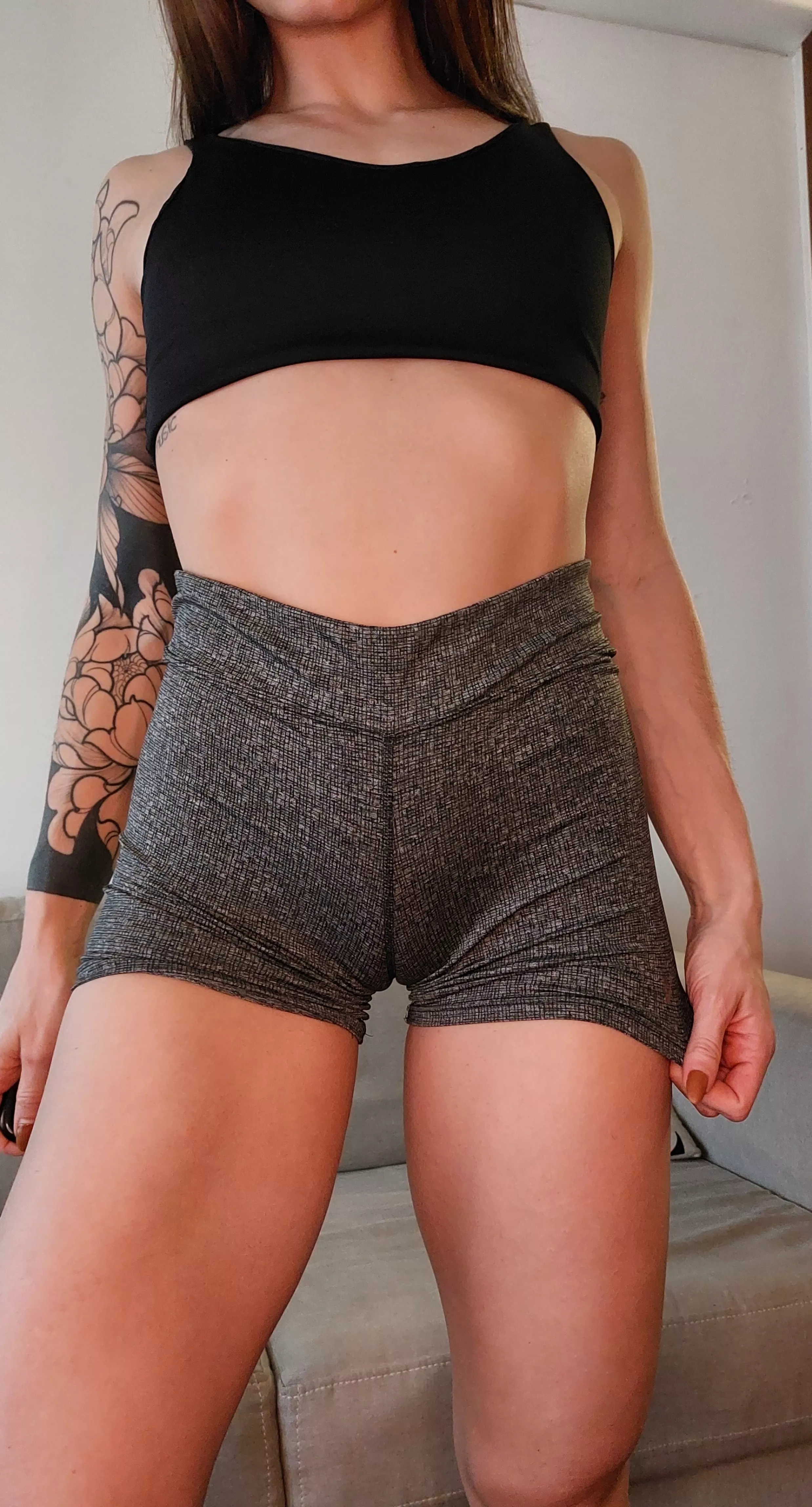 these booty shorts should call me cameltoe shorts hihi