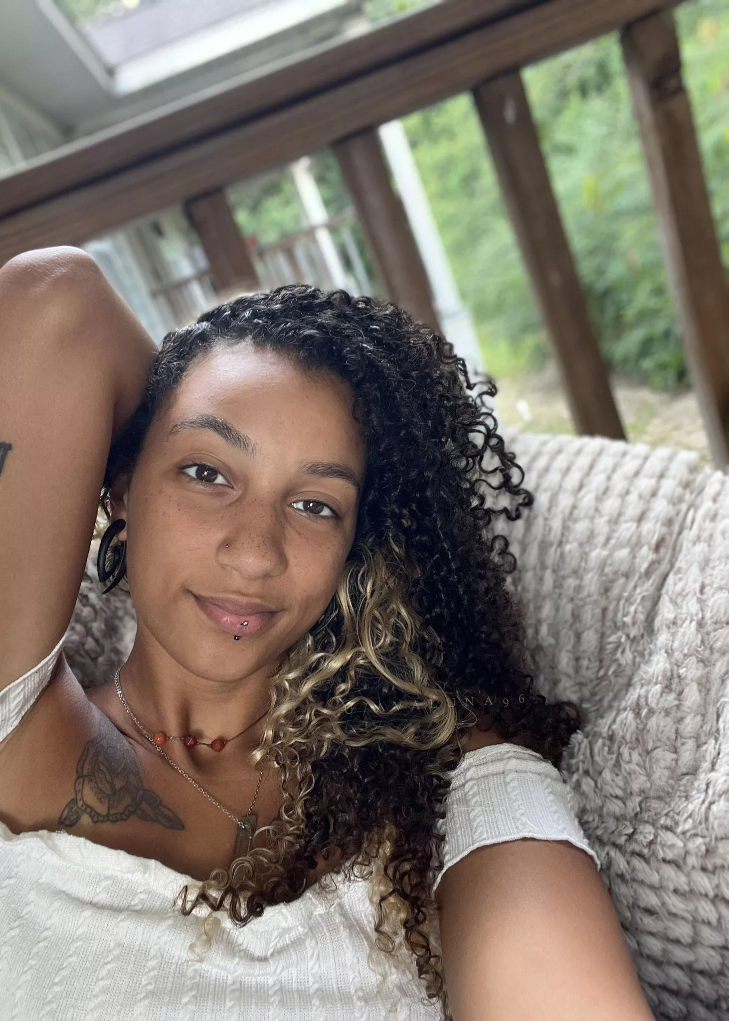 Freckle-y and kinda sunburnt hehe