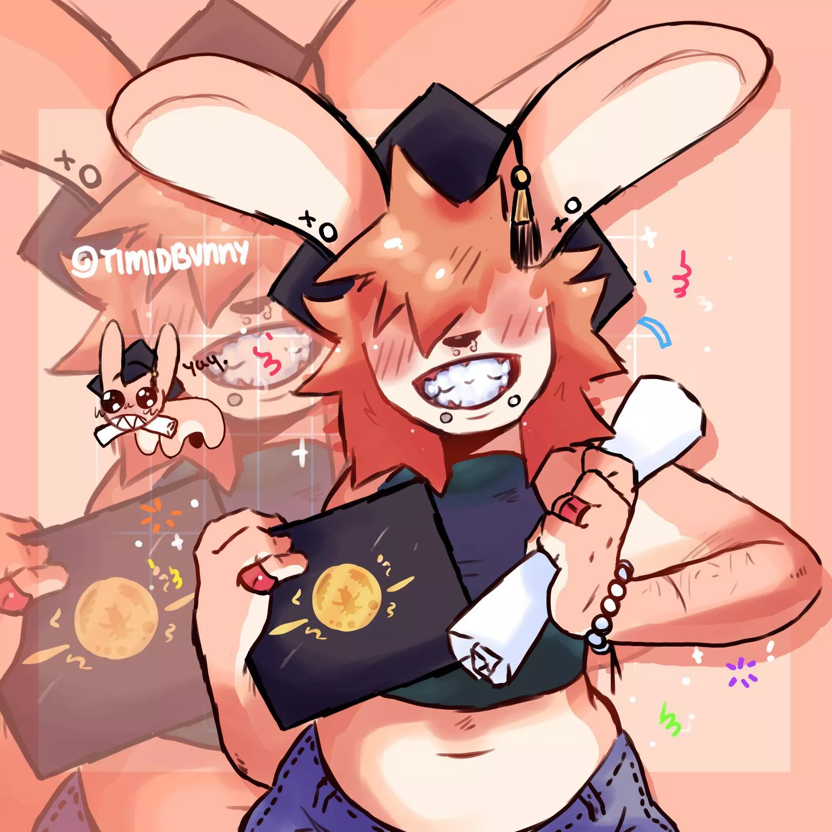 A little doodle in honor of me moving into my college dorm today (art by me - @TIMIDBVNNY)