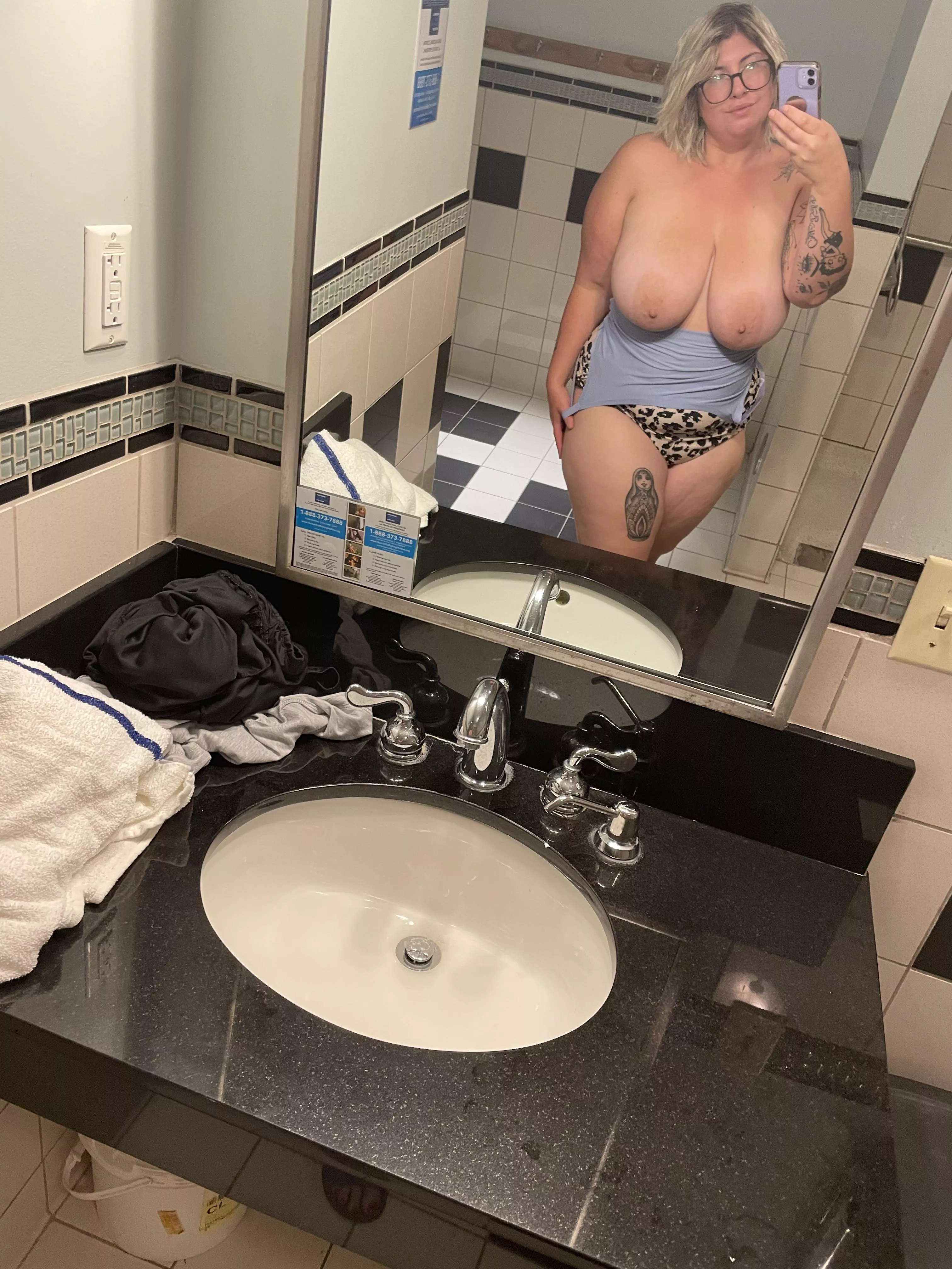 A little saggy but would you still lick my nipples?