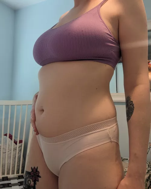 All those creampies worked🤰🏼13 weeks and boobs and belly getting a little bigger by the day