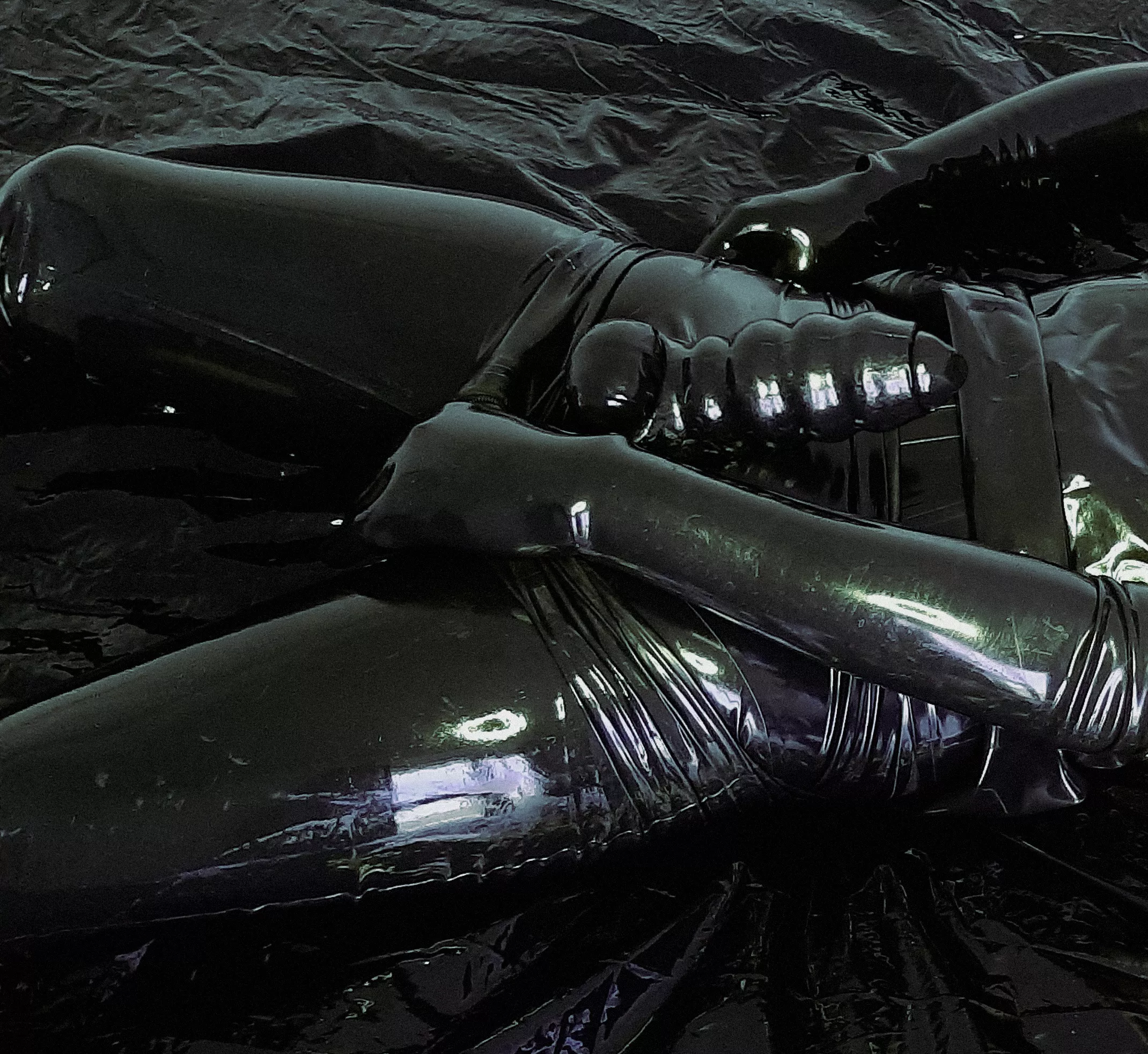 Completely encased in several layers