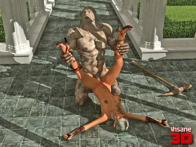 Elf girl fucked by Golem (insane3d)