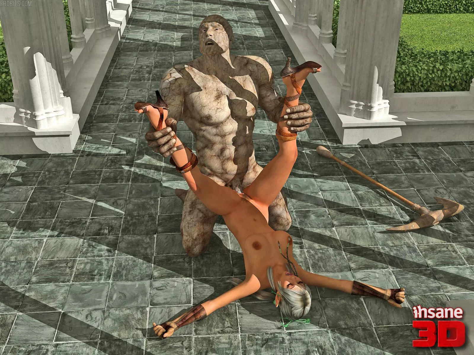 Elf girl fucked by Golem (insane3d)