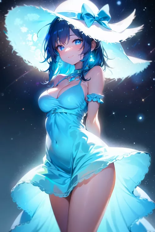 Glowing Blue Dress