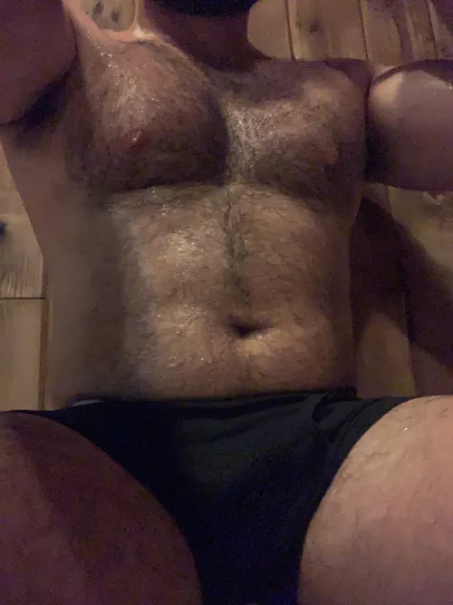 Good old sweaty sesh in the sauna after a 12 hour shift and a workout