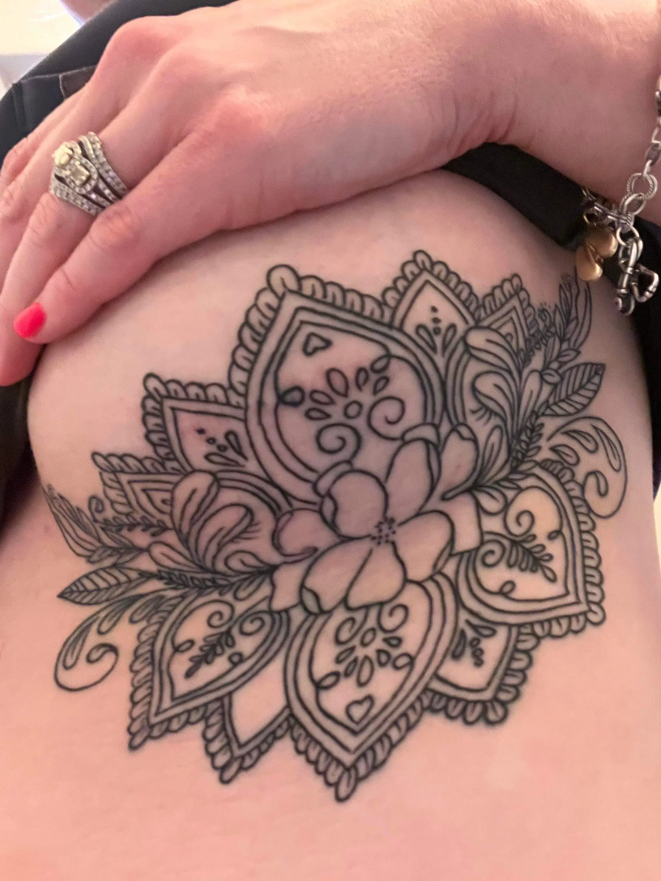 Her second of the first set of tats!