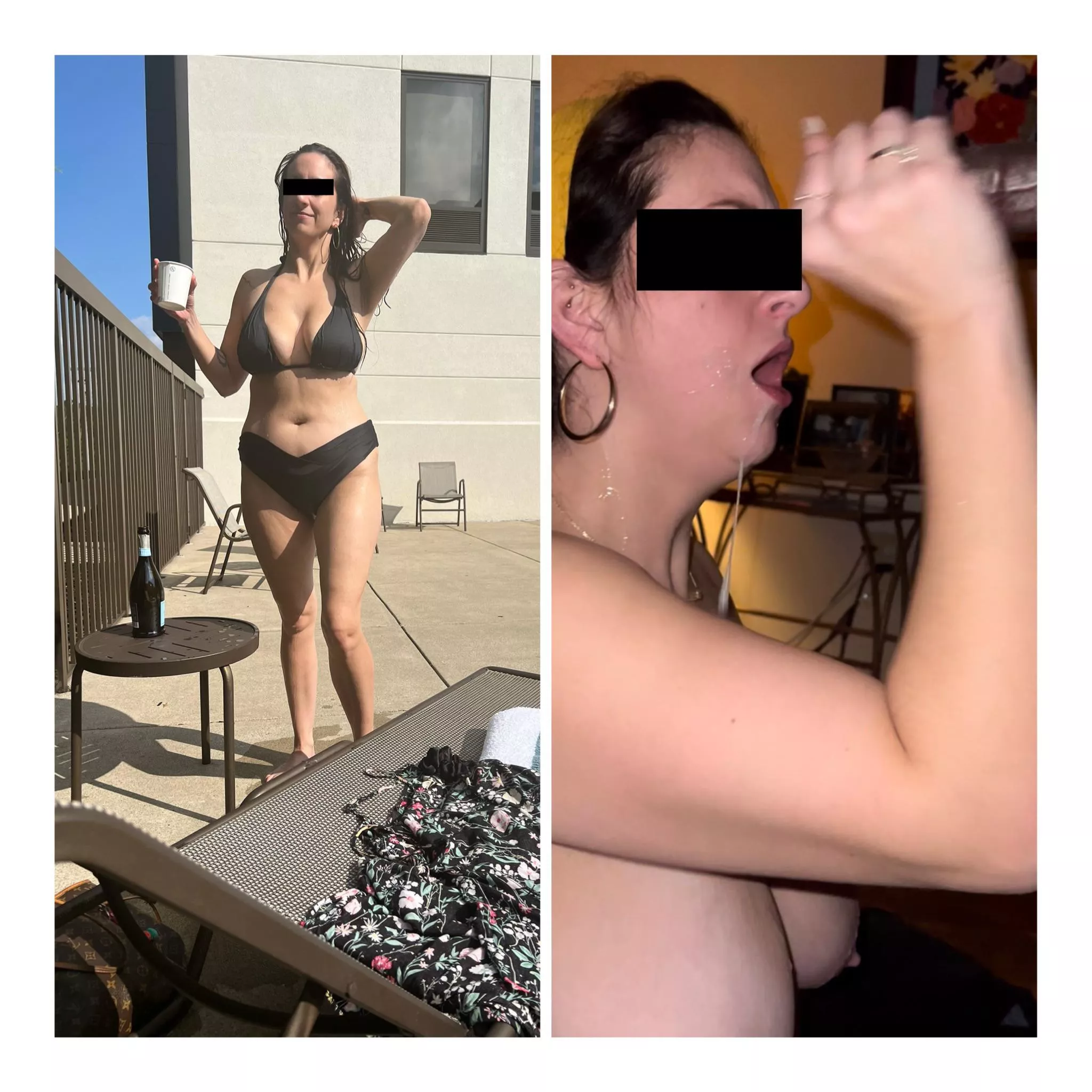 Hotwife before and after her date!