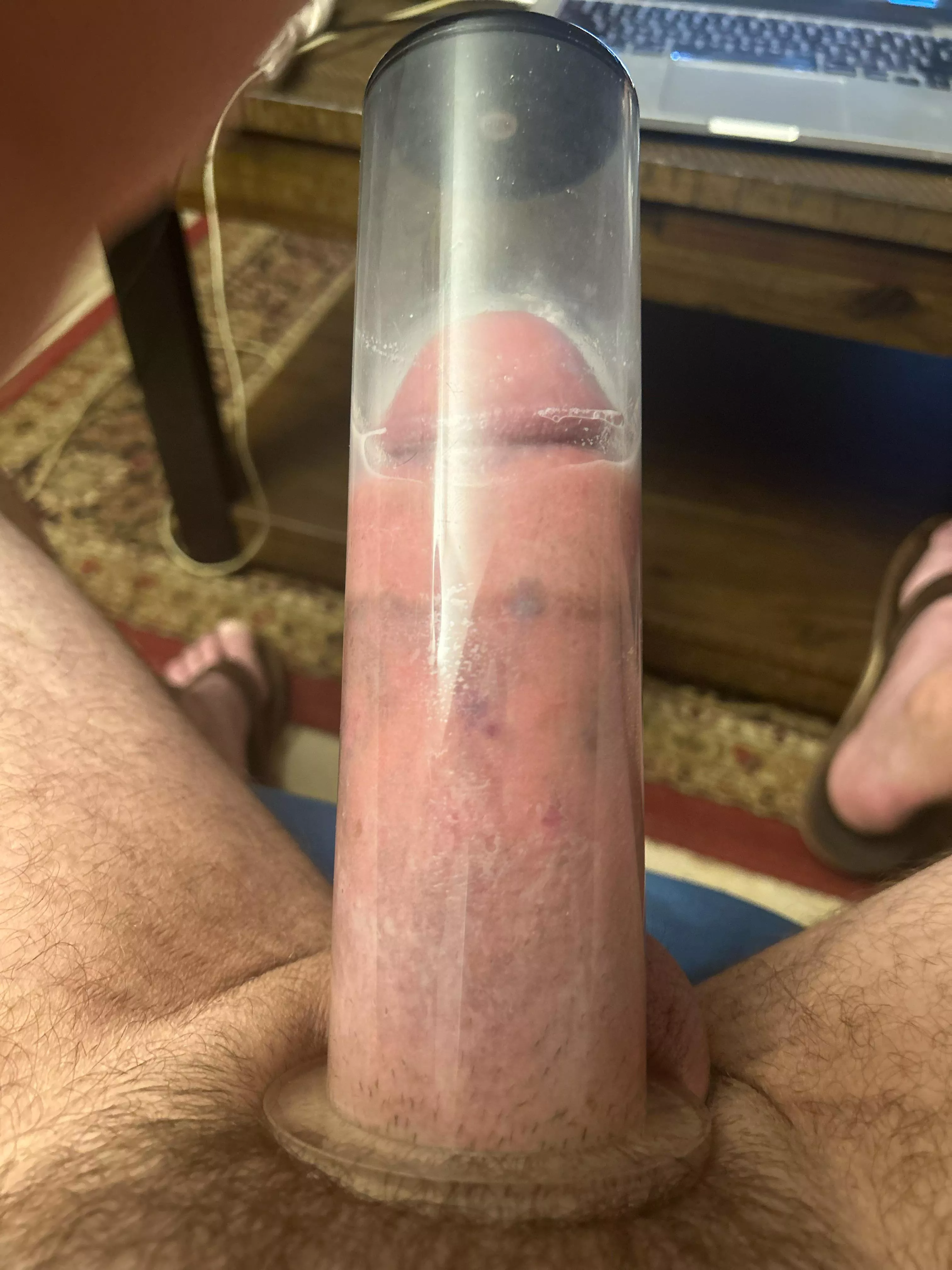 Love waking up with a huge boner.