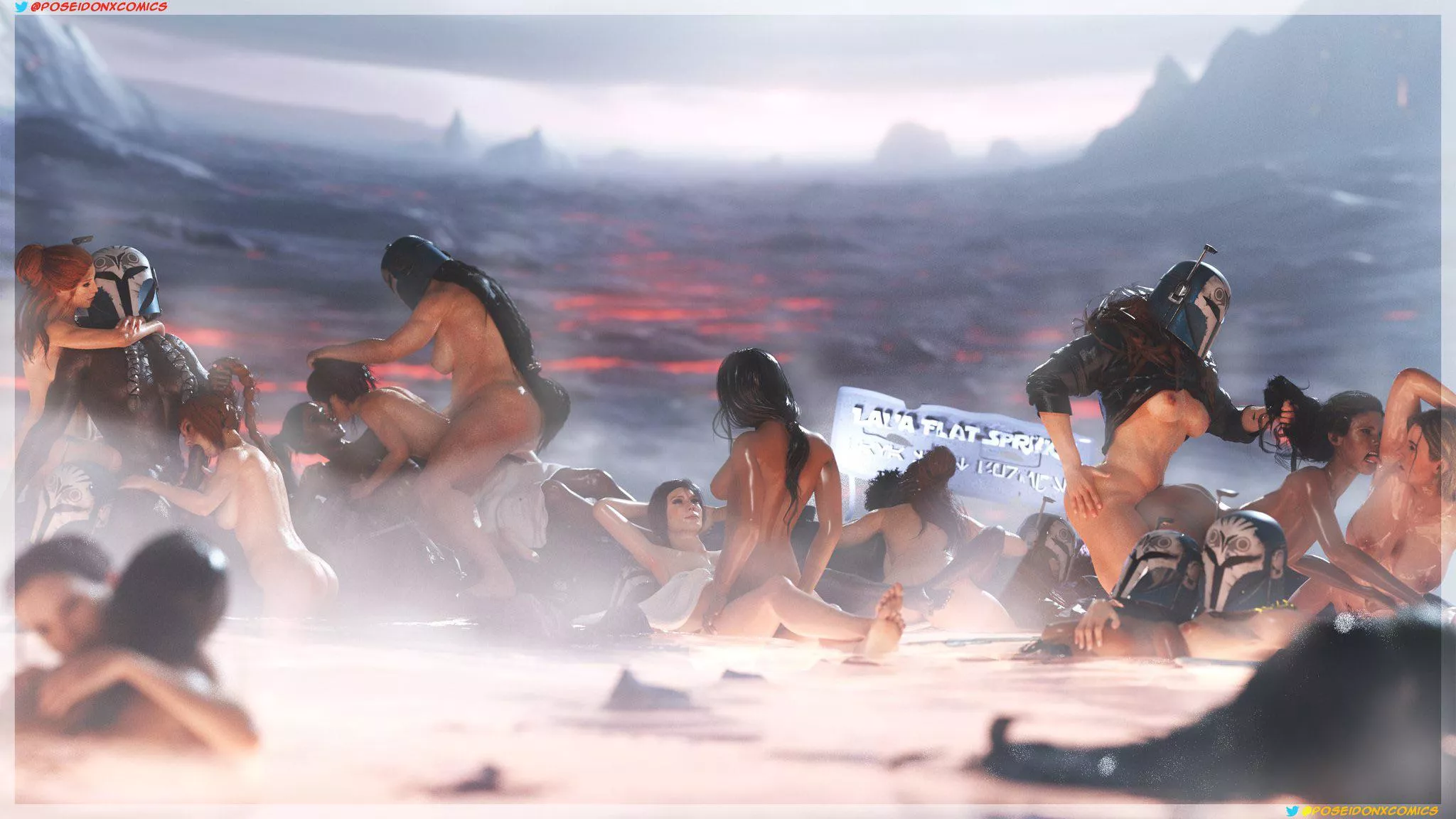 Nite Owls Hot Springs- (Bo-Katan x Nite Owls) [PoseidonXcomics]