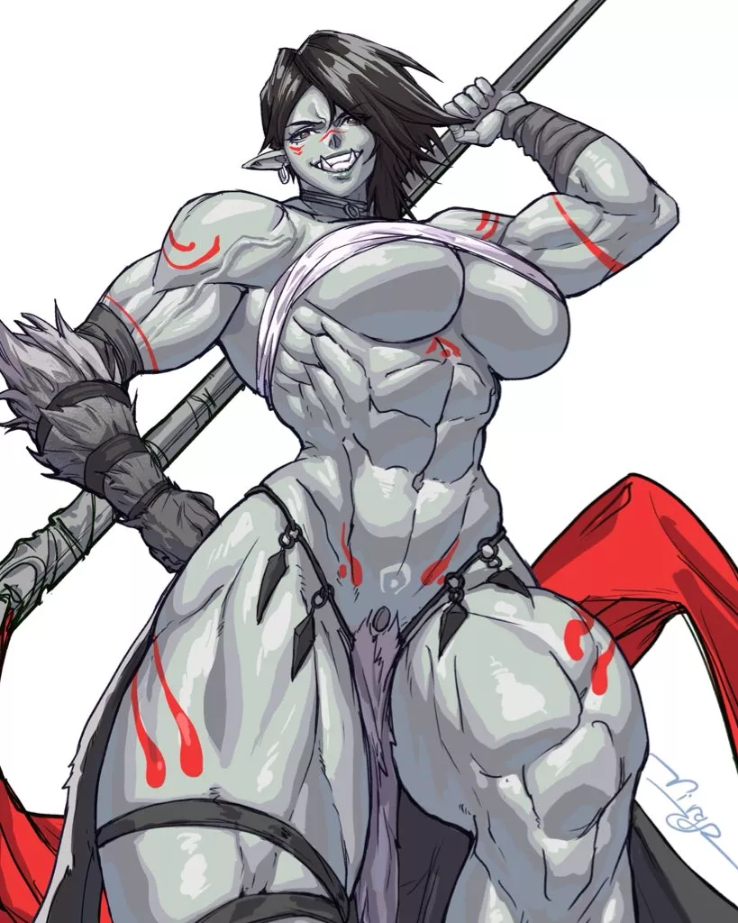 Orc warrior (@1509Virgoart) [@NewosanWasTaken]