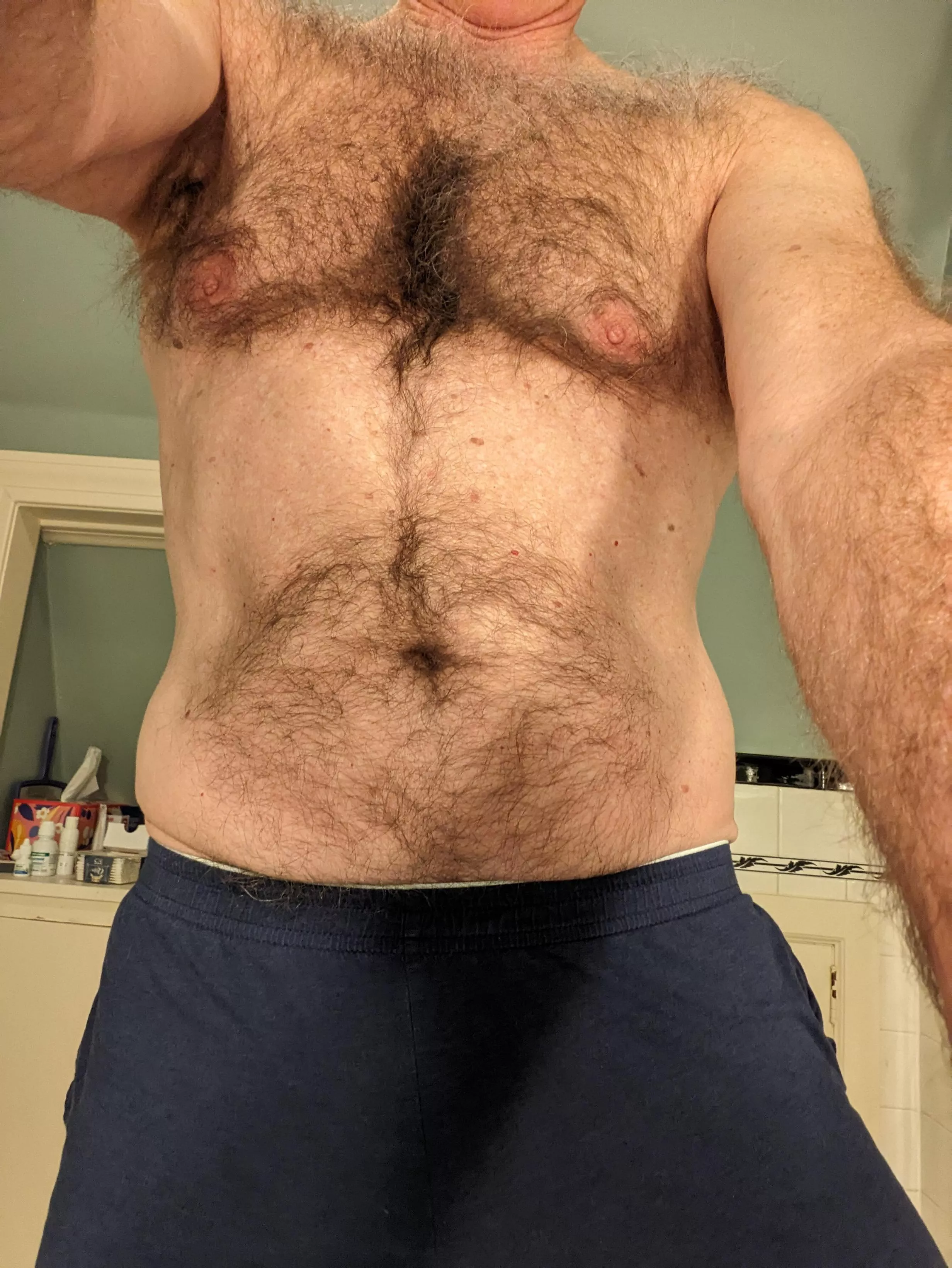 Reach out and grab daddy's fur!