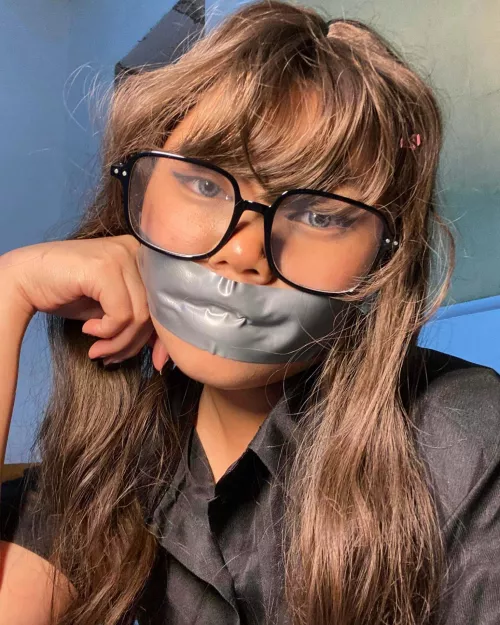 She actually prefers to be gagged by PVC tape than other brands.