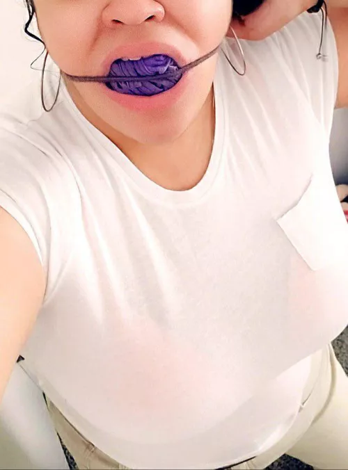 She loves panties in her mouth