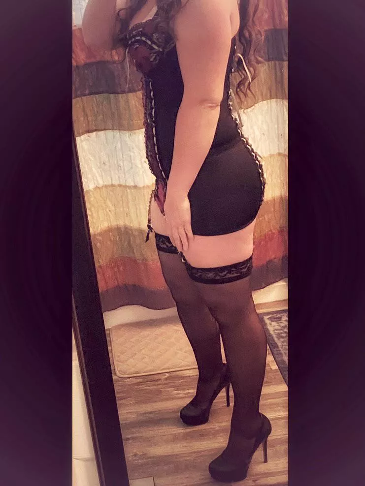 Stockings and heels, a classic combo