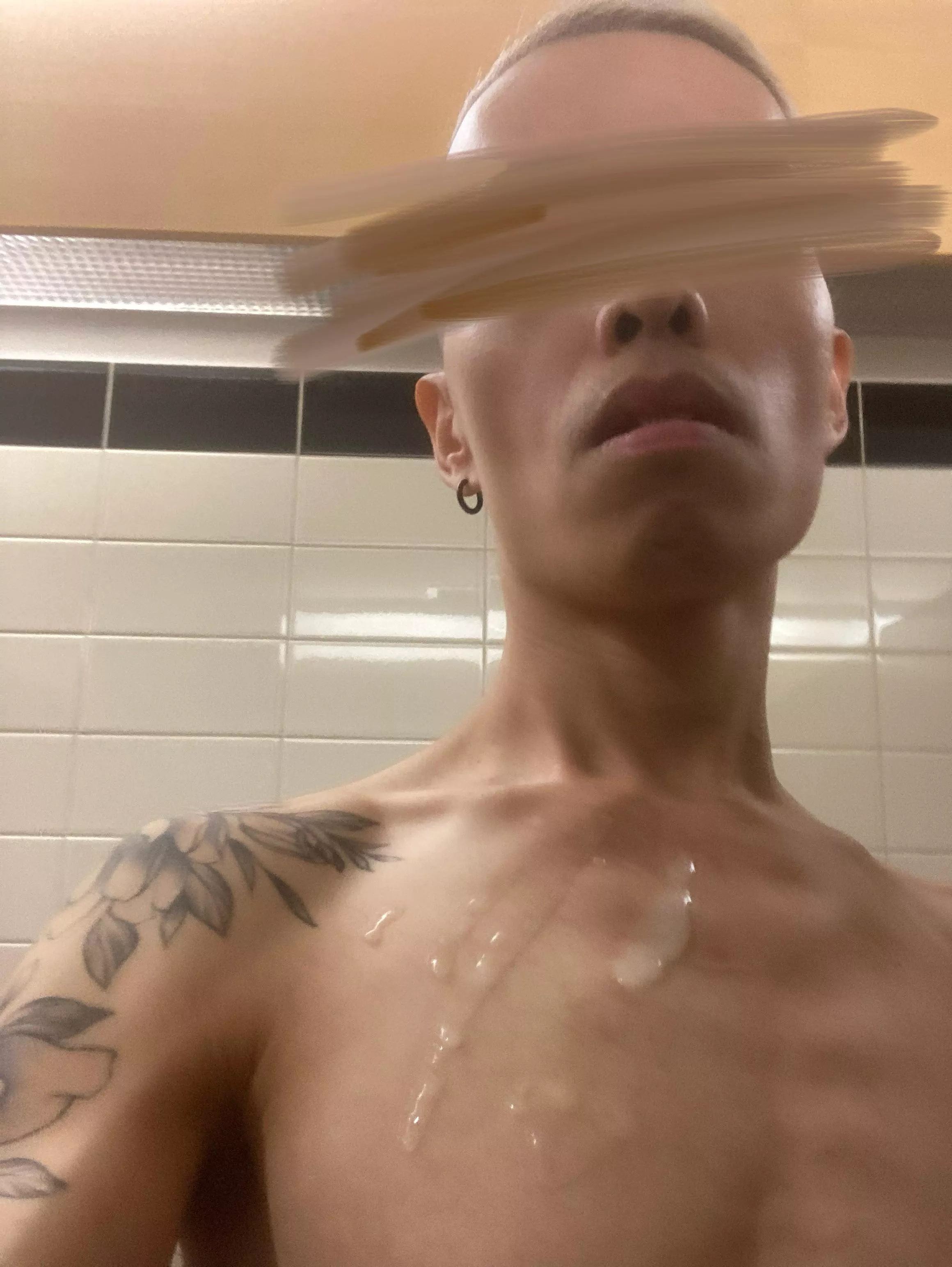 Watched him jerk all over my chest