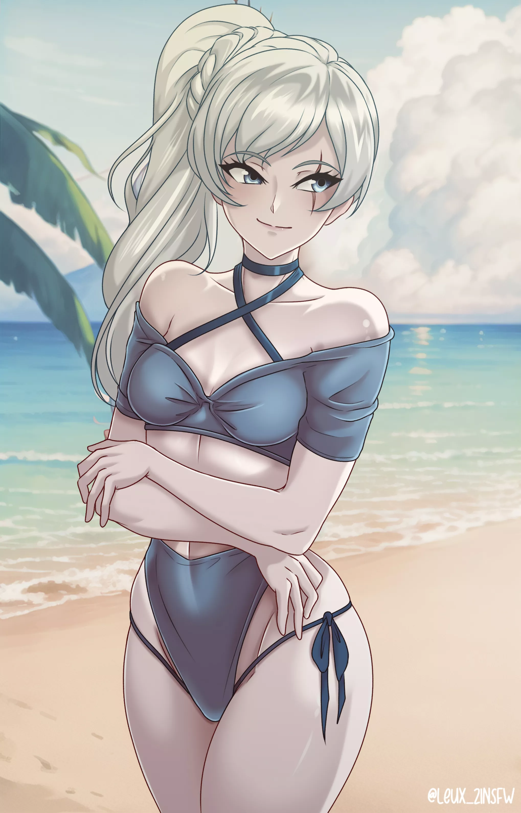 Weiss posing in her swimsuit [Leux_21NSFW]