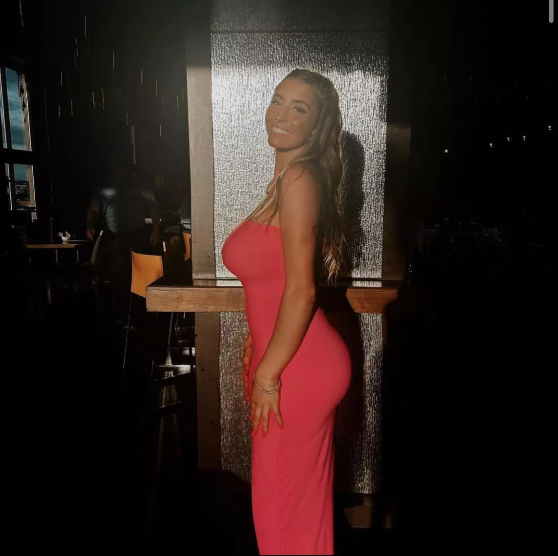 What’s less contained, her tits or ass?