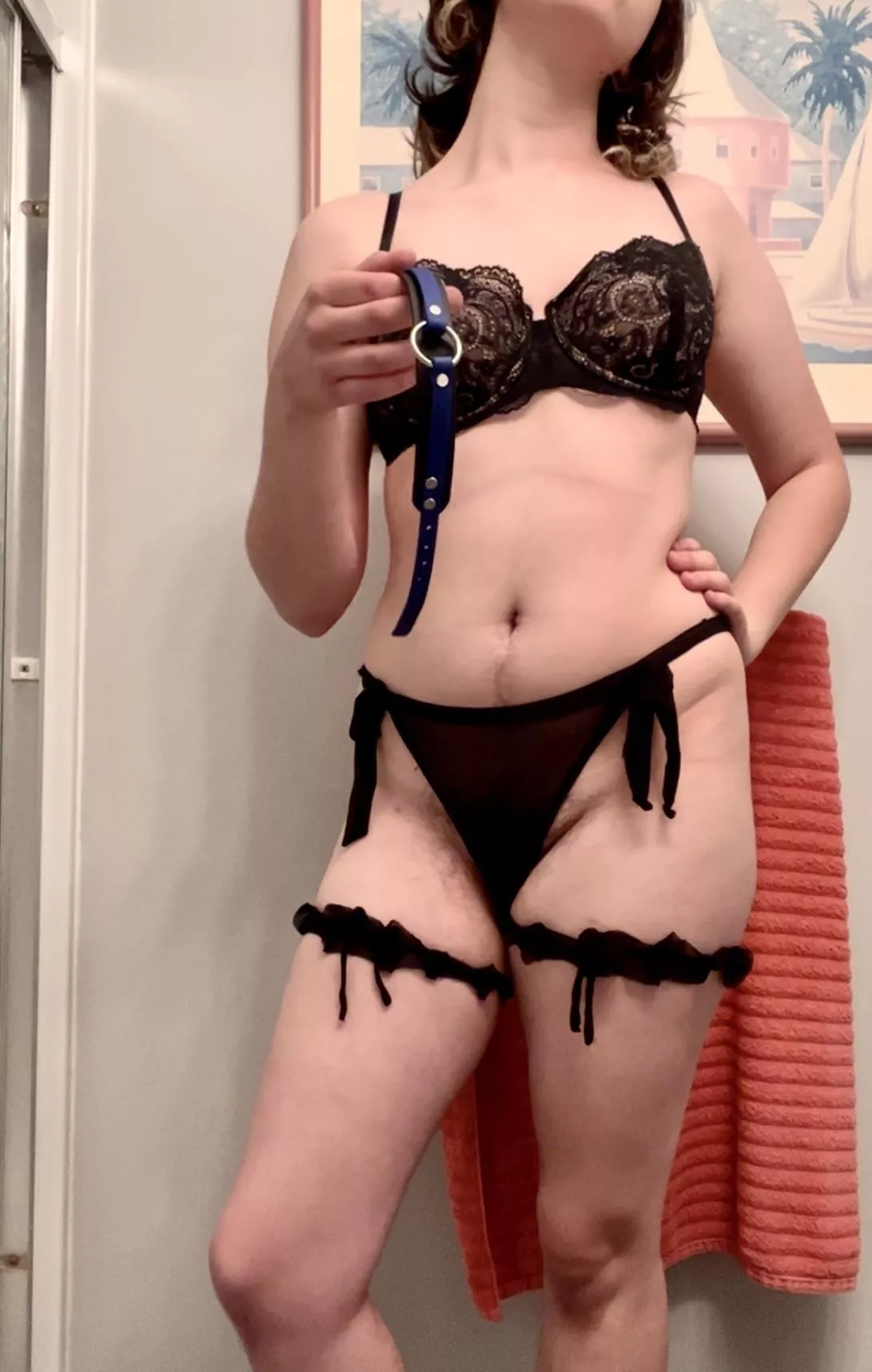 Who’s wearing the collar? 🖤💙🖤