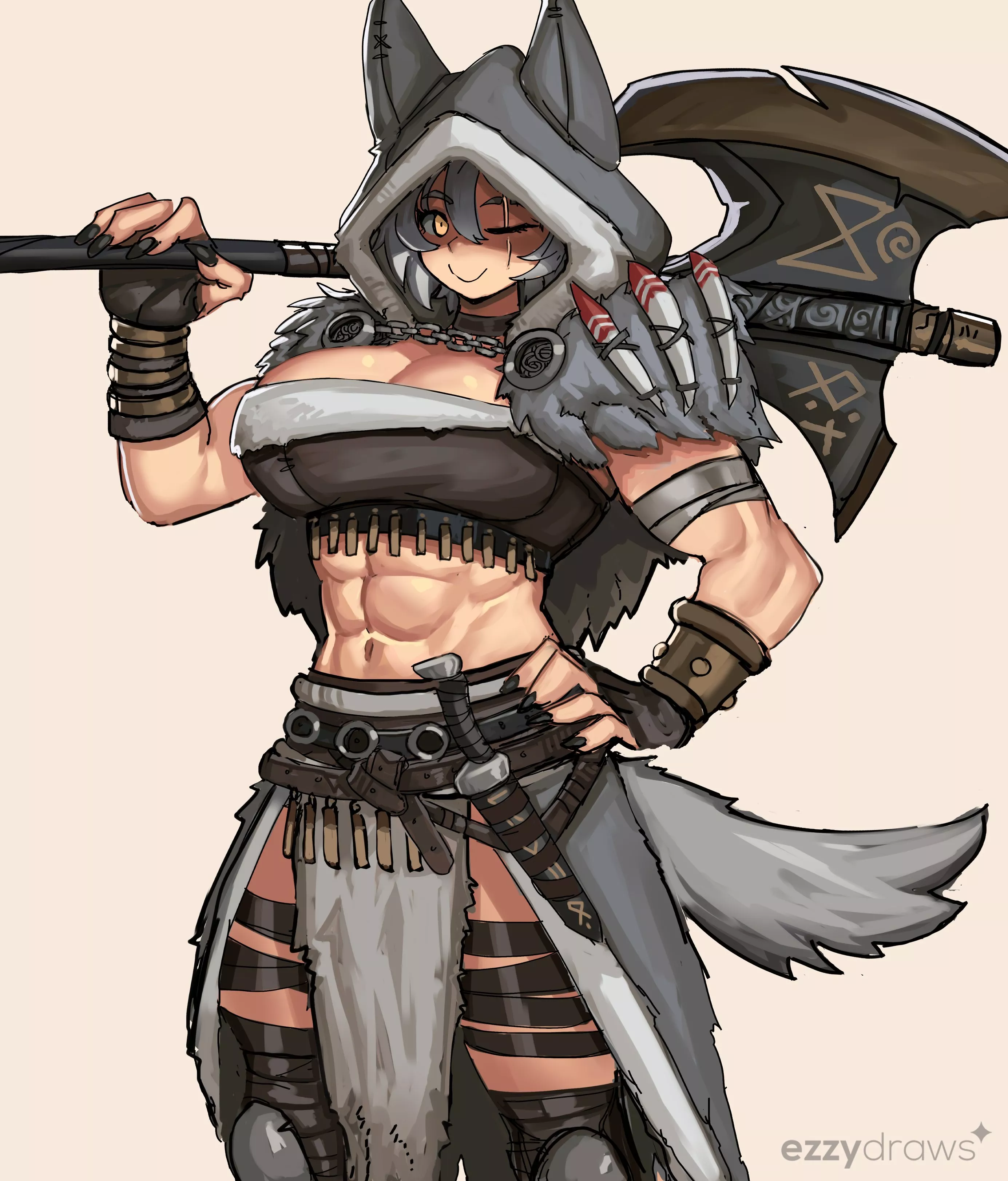 Wolf Barbarian (@EzzyDraws)