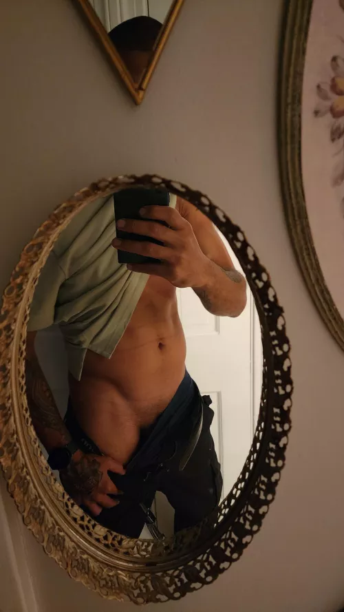 1 of my 56 mirrors that I have in my hallway...I wonder if this one is well hung