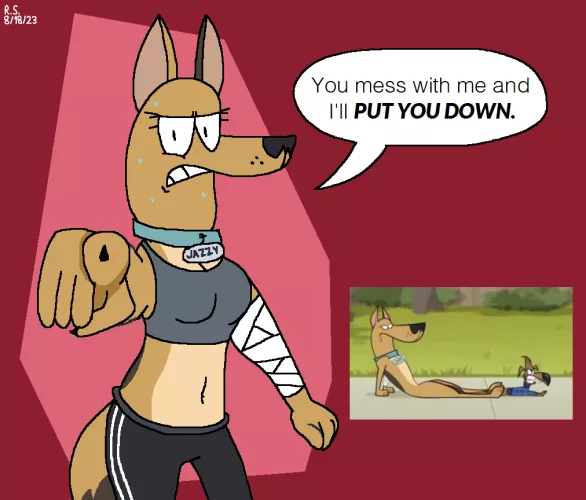 Anthro Jazzy (art done by me + context in the comments)