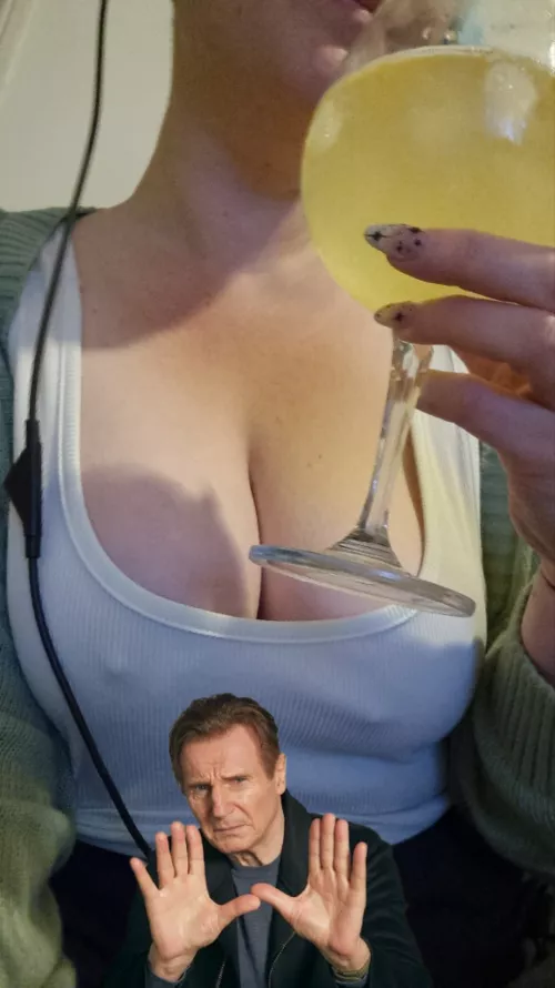 Enjoying a cocktail with Liam