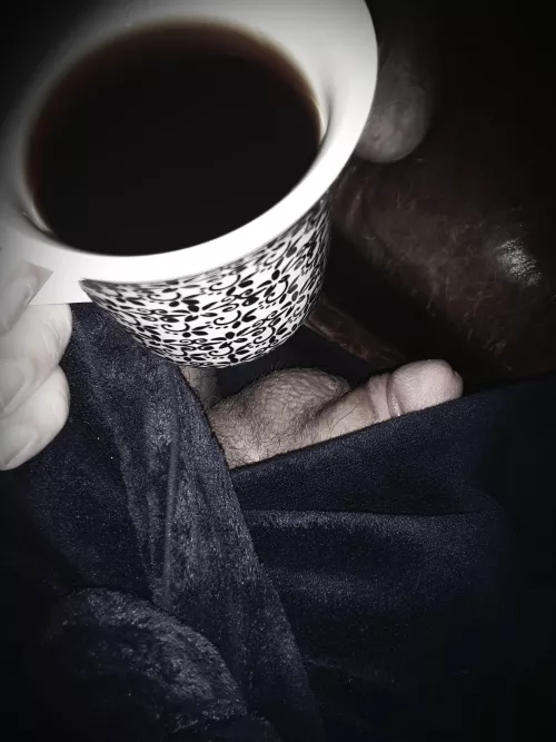 Enjoying some coffee