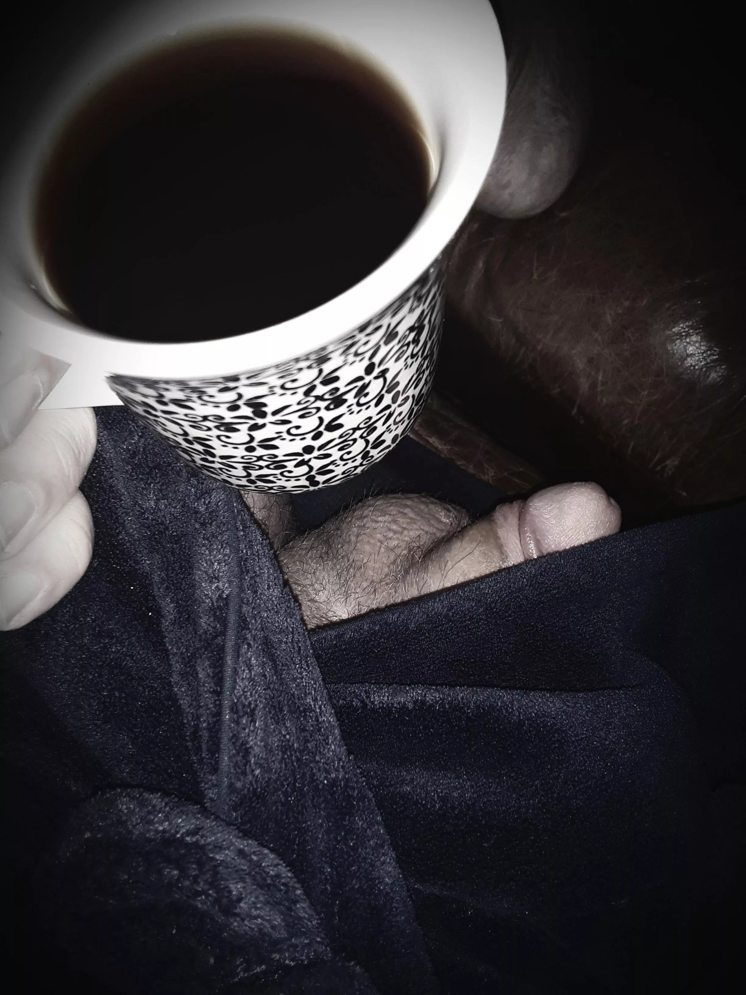 Enjoying some coffee