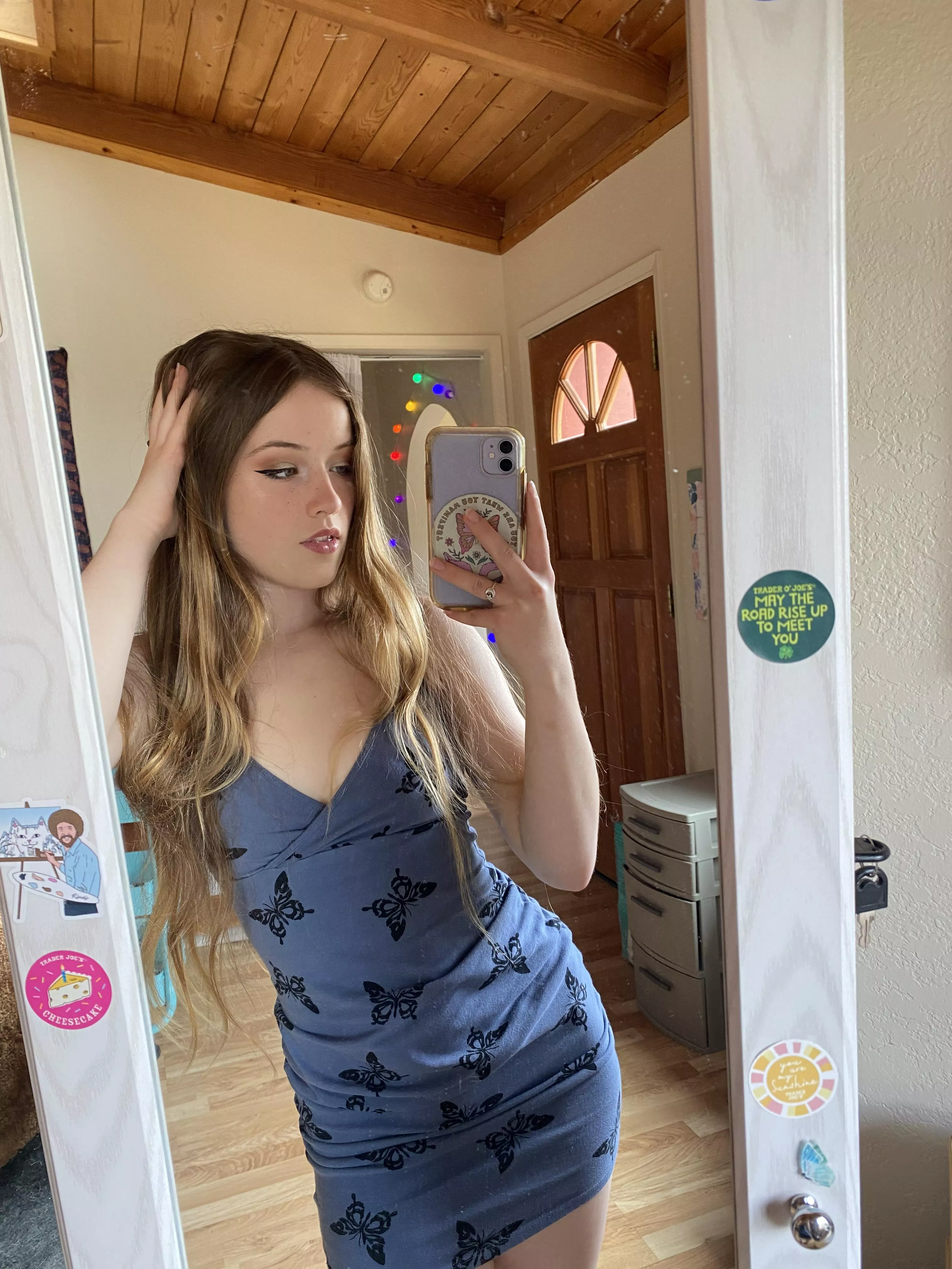 Feeling cute in my butterfly dress <3