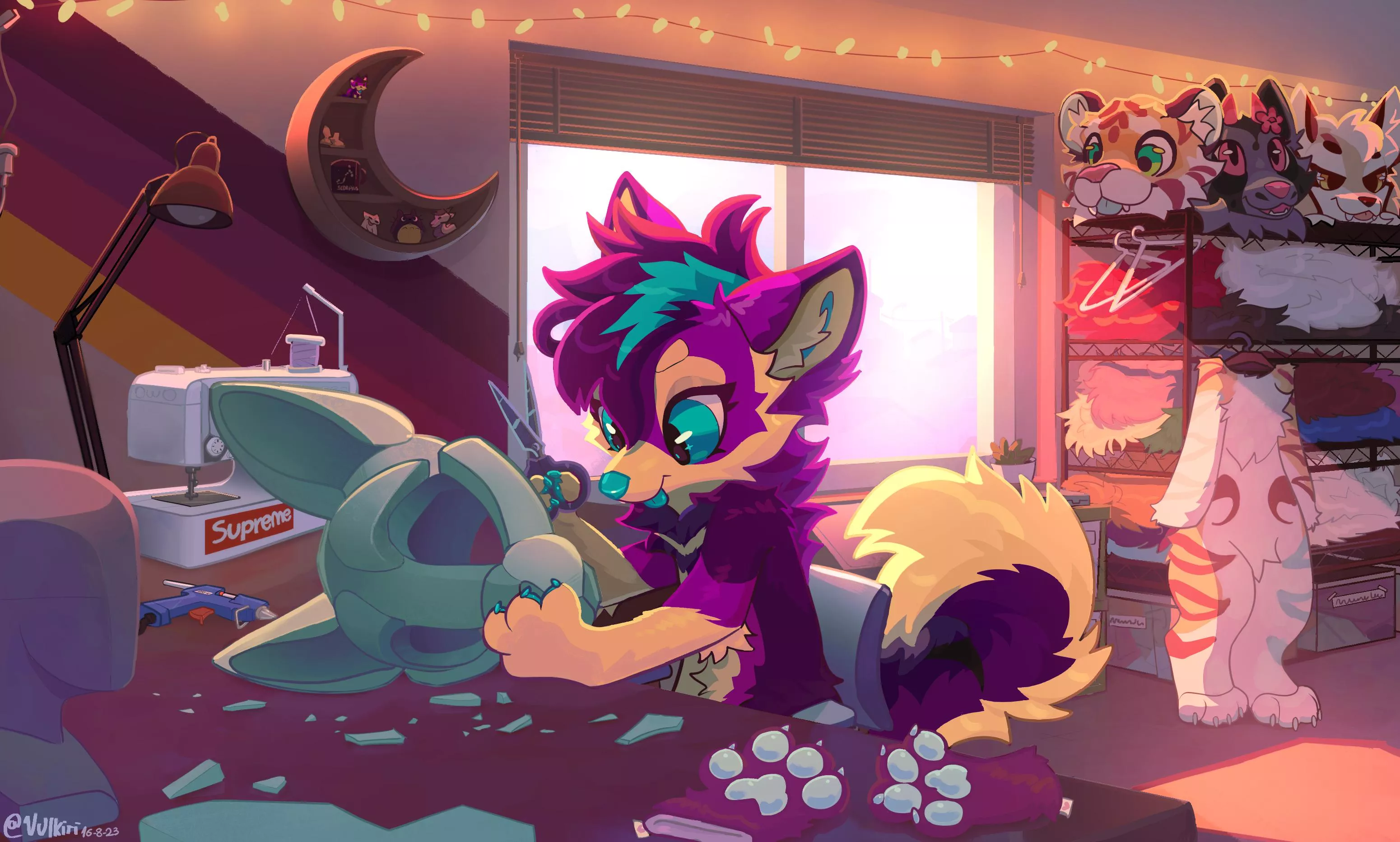 Fursuit making ✂️🧵 | Art by me @Vulkiri on Twitter!