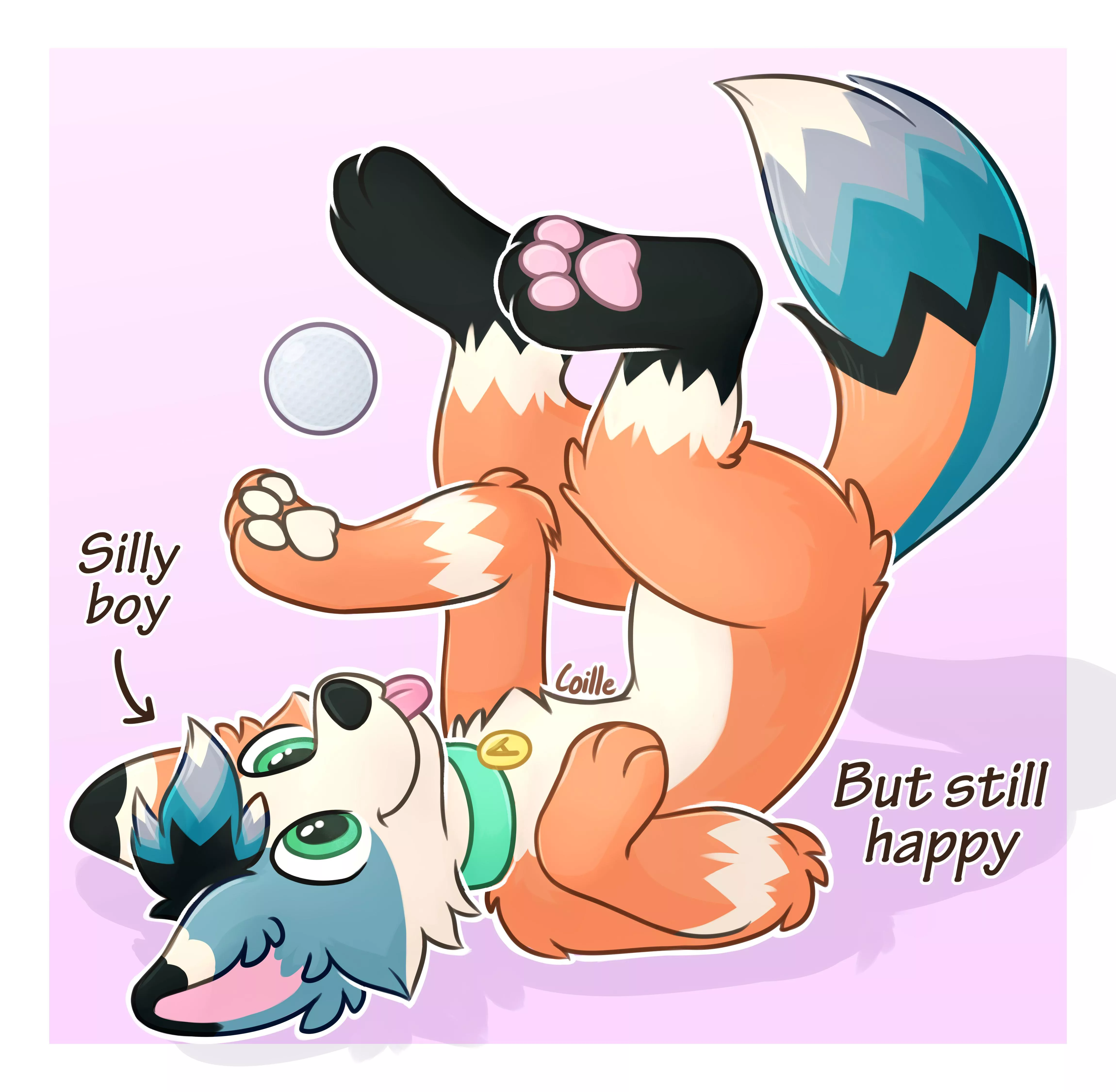 He’s so silly, but he’s still so happy! :D (art by coillenohy)