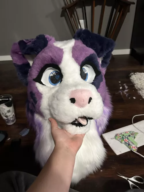 I just finished my first suit head! Introducing Stella!