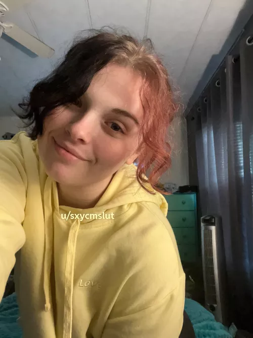 Just a hoodie and panties