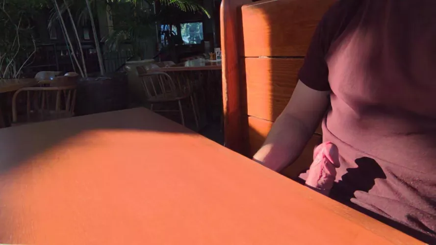 Just me, hard at the restaurant again 🥵