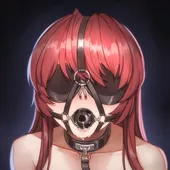 LF Color Source: 1girl, red hair, blindfold, nose hook, gag LF Color Source: 1girl, red hair, blindfold, nose hook, gag
