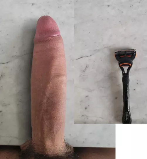 Me vs a razor (same size pic)