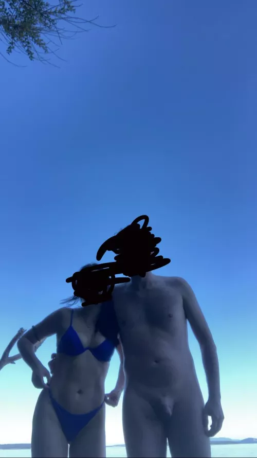 My friend was a bit shy to being nude around strangers