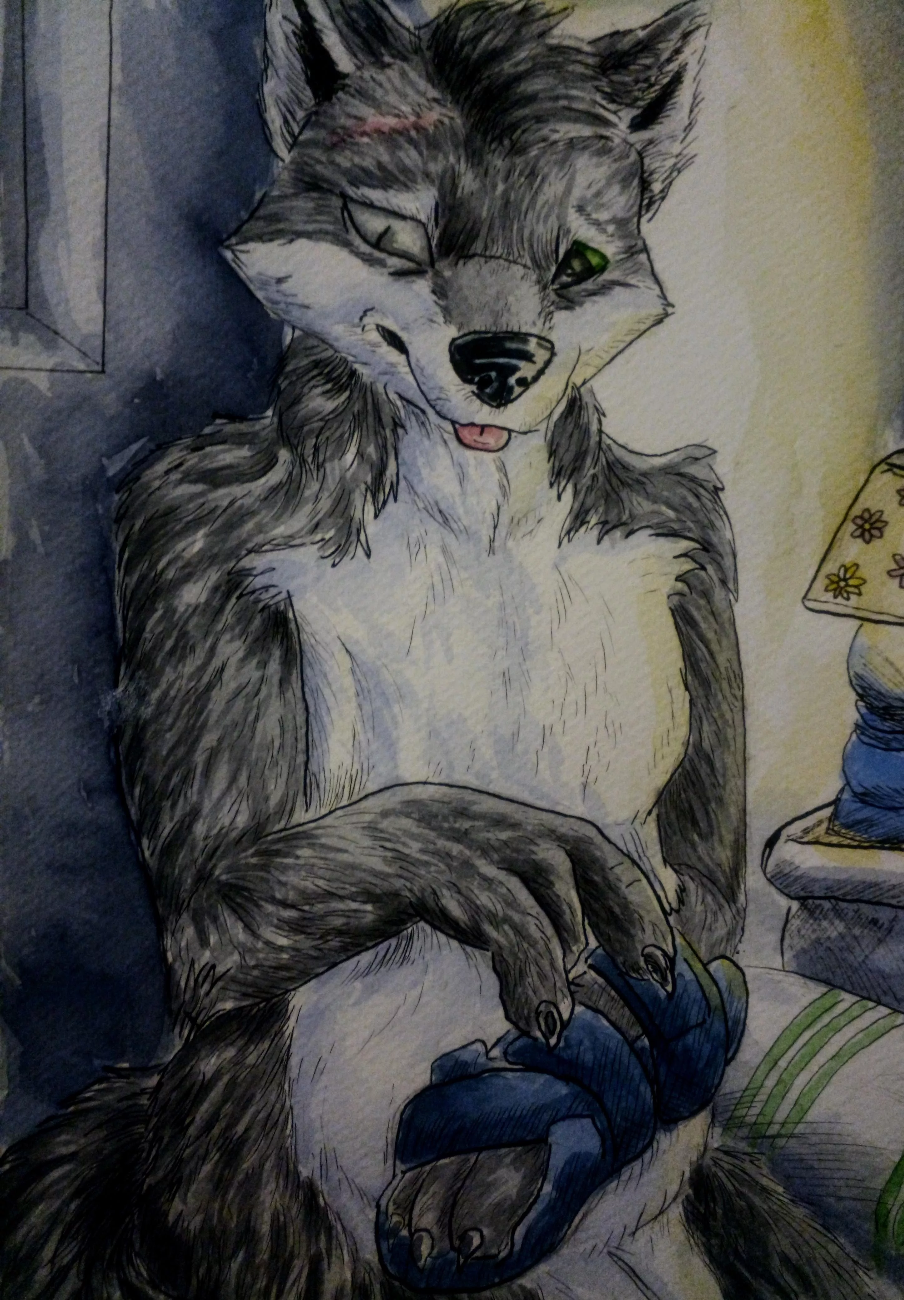 Night splint (watercolor painting by me)