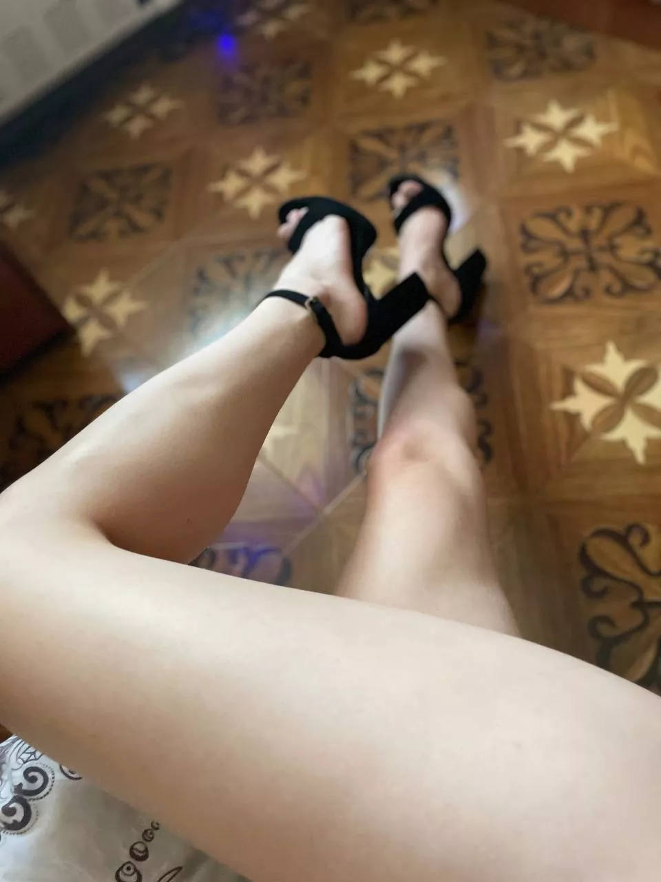 Start from my feets and move to my candy