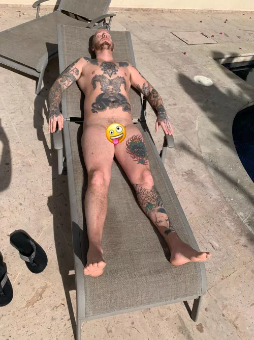 Sunbathing. Gotta love it.